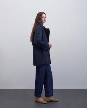 manşet detaylı koton trençkot lacivert 5