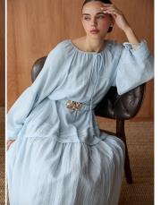 pearly mico elbise mavi 10