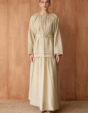 pearly mico elbise bej 11