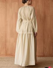 pearly mico elbise bej 12