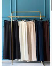 sentez içe pile geniş paça pantolon taş