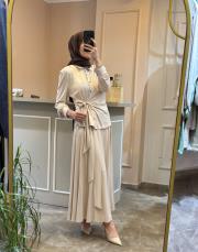 ghisa silk touch elegance takım bej 3