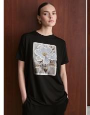 pearly lunaria t-shirt siyah