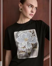 pearly lunaria t-shirt siyah 2