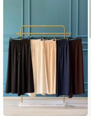 sentez saten geniş paça pantolon lacivert