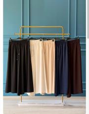 sentez saten geniş paça pantolon taş