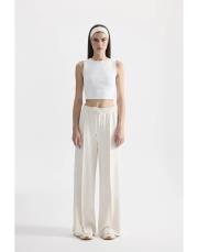 modal örme bol kesim pantolon ekru