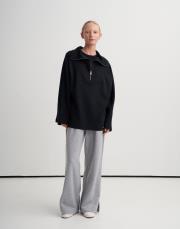 kk desing yüksek yaka interlok sweatshirt lacivert