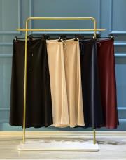 sentez saten kloş etek lacivert