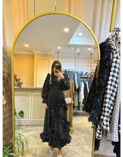 red she 21654 elbise siyah