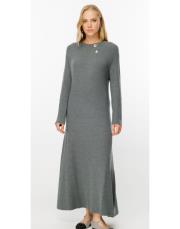ghisa triko elbise gri