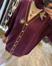 ghisa aksesuar detaylı triko kalın bordo 3