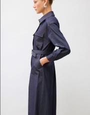 nancy kot gömlek elbise mavi 3