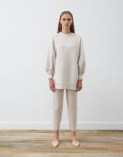 carol scuba puf tunik taş