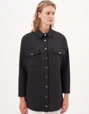 carmen cep detaylı scuba puf kap siyah