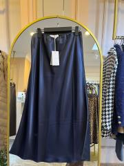 saten kalem etek lacivert