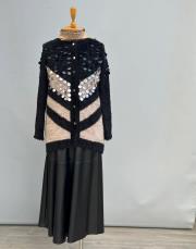 pullu triko hırka siyah