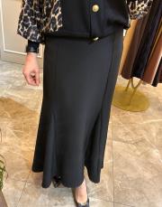 sentez lena üçgen parçalı balık etek siyah