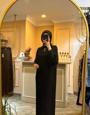 zems pilise detaylı elbise siyah