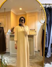 zems pilise detaylı elbise taş