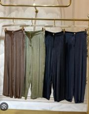 sentez neptün ipek cupra havuç pantolon kahve