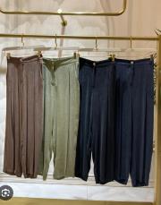 sentez neptün ipek cupra havuç pantolon lacivert