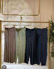 sentez neptün ipek cupra havuç pantolon siyah