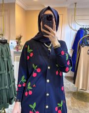 ghisa kirazlı hırka lacivert