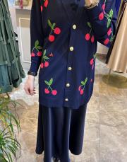 ghisa kirazlı hırka lacivert 2