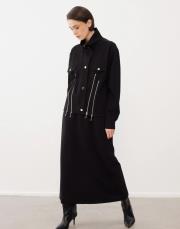 luna fermuarlı ceket siyah