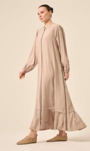 ceremony yanı fermuarlı verano ferace taş