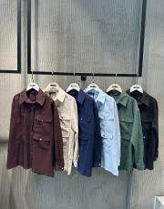 ceremony üç cepli önden düğmeli dubai kısa gömlek kızıl kahve