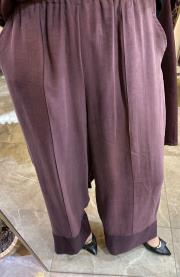 ceremony bol paça beli lastikli pasıon pantolon bordo 2