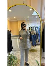 mayla bomber takım gri