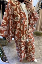 ceremony uzun yakalı şal desen kap desenli 3