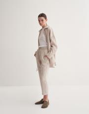 kk desıgn %100 keten havuç pantolon naturel