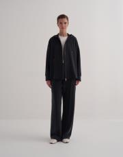 kk desıgn modal fermuarlı sweatshirt siyah