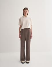 kk desıgn modal düz kesim bol pantolon vizon