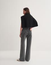 kk desıgn yüksek bel wide leg jean gri 2