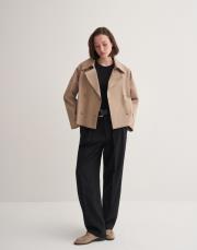 kk desıgn kruvaze kısa trençkot camel