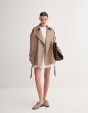 kk  desıgn organik koton trençkot camel