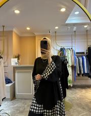 2572 kaz ayak gömlek siyah