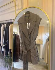 ceremony caliente  belden bağlamalı yelek kahve 5