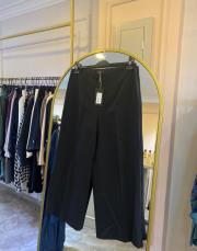 sentez queen geniş paça pantolon ince kumaş siyah