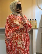 zems yarasa kol inci düğmeli elbise desenli 3