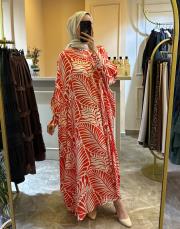 zems yarasa kol inci düğmeli elbise desenli 4