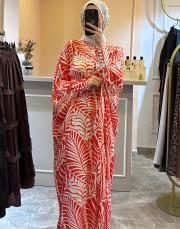 zems yarasa kol inci düğmeli elbise desenli 5