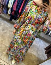 zems çiçek desenli seyyar kemerli incecik elbise desenli 6