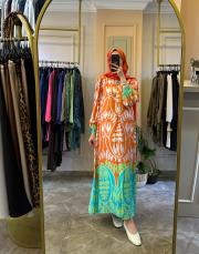 zems inci pat detaylı elbise desenli