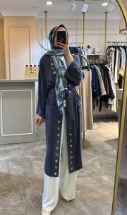 ghisa kuş gözü detaylı kap lacivert 5